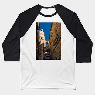 Pjaca Clock Tower and Iron Gate, Split, Croatia Baseball T-Shirt